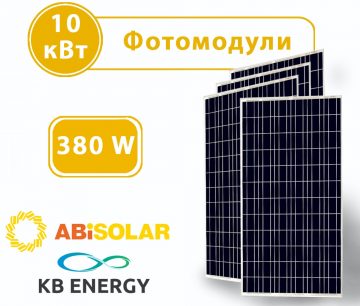 Пакет солнечных панелей ABI-SOLAR АВ380-60MHC на 10 кВт(Фото 1)
