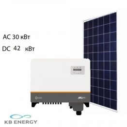 Заказать Солнечная электростанция 30 кВт/ 42 кВт "Под ключ" 