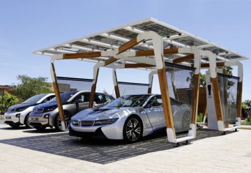 Навес для автомобиля с солнечной электростанцией (1 место, 5 кВт)(Фото 1)