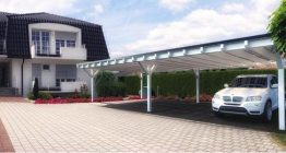 Заказать Навес для автомобиля с солнечной электростанцией (3 места, 10 кВт)